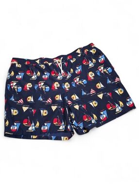 Brooks Brothers Men's Blue Sailboat 3 Pocket Drawstring Swim Trunks Size 2XL